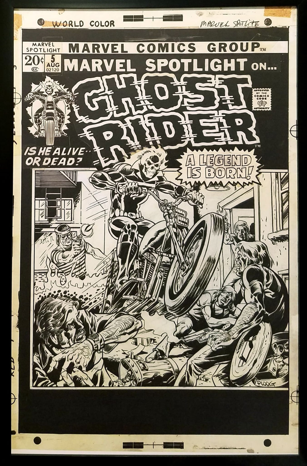 Marvel Spotlight #5 Ghost Rider 11x17 FRAMED Original Art Poster Comics