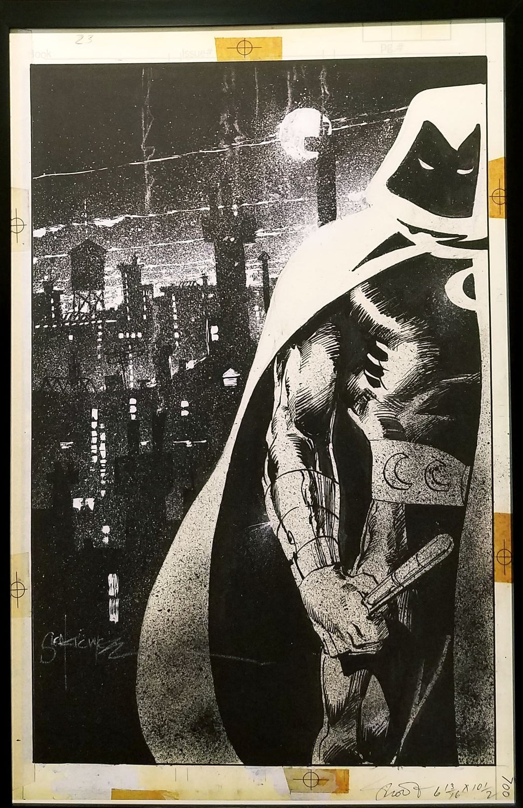 Moon Knight #23 by Bill Sienkiewicz 11x17 FRAMED Original Art Poster Marvel Comics