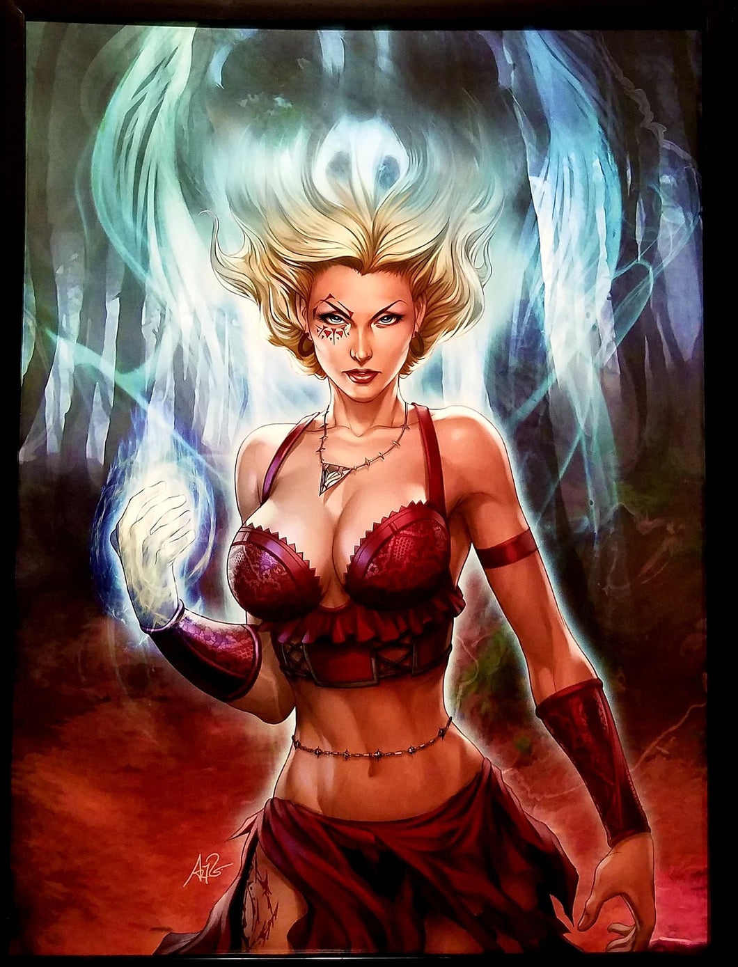 Salem's Daughter by Stanley Artgerm Lau 12x16 FRAMED Art Print Zenescope Comics