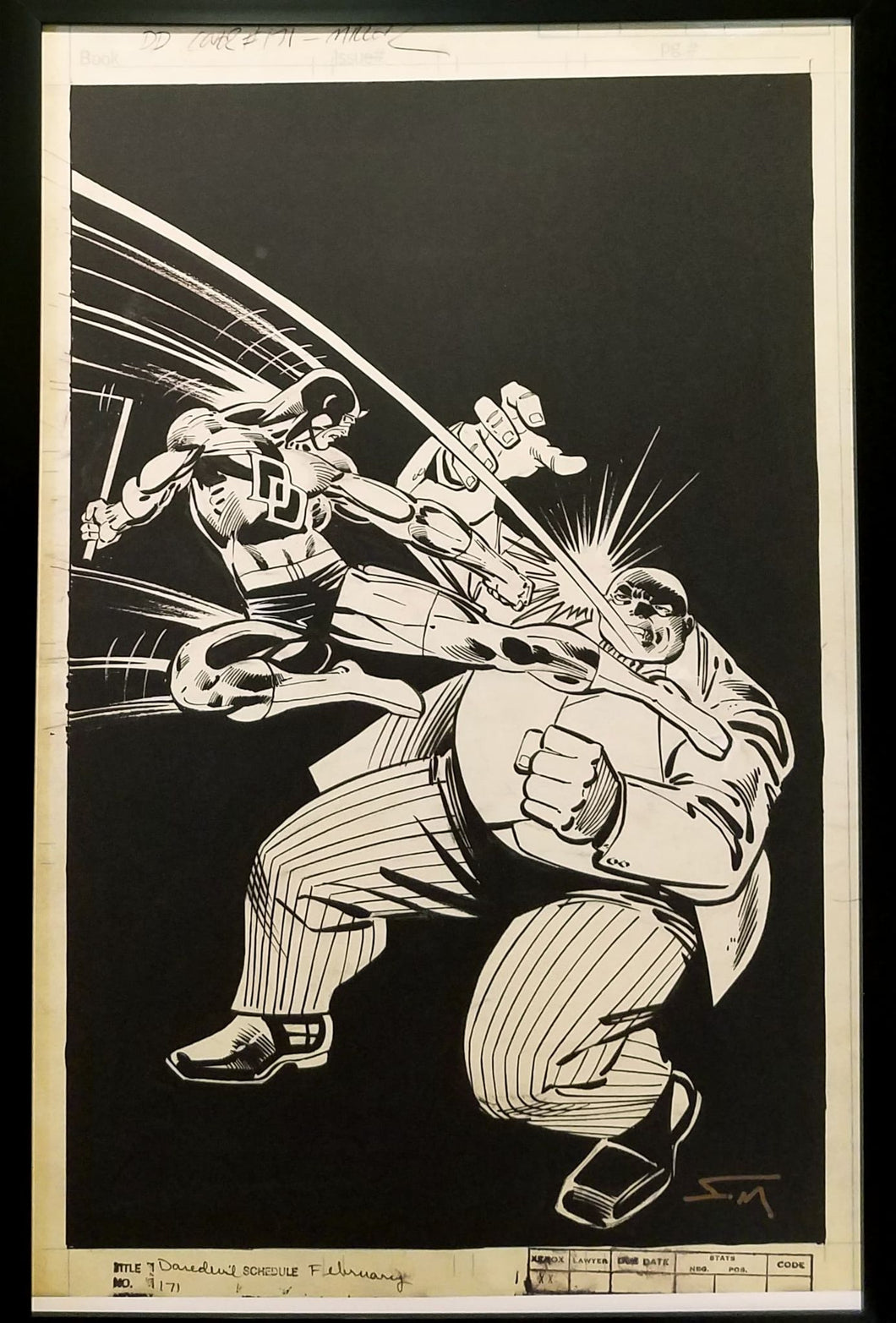 Daredevil #171 by Frank Miller 11x17 FRAMED Original Art Poster Marvel Comics