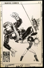 Load image into Gallery viewer, Longshot #4 w/ She-Hulk by Art Adams 11x17 FRAMED Original Art Poster Marvel Comics

