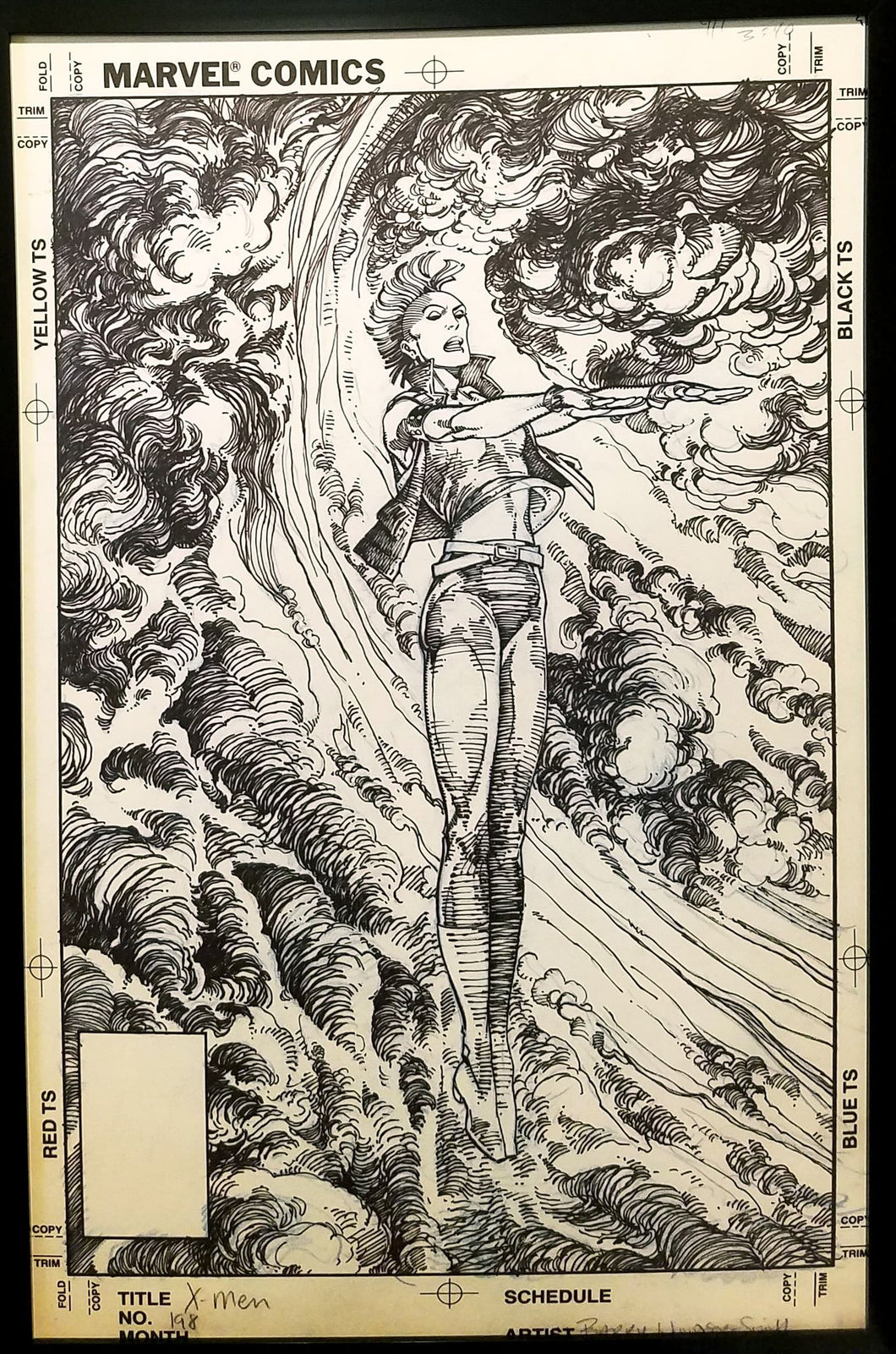 Uncanny X-Men #198 Barry Windsor-Smith 11x17 FRAMED Original Art Poster Marvel Comics