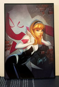 Spider-Gwen Spider-Verse by J. Scott Campbell 8x12 FRAMED Marvel Art Piece