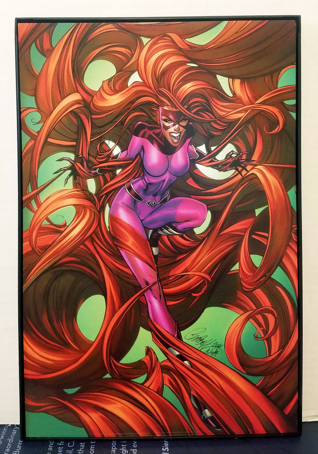 Medusa from Inhumans by J. Scott Campbell 8x12 FRAMED Marvel Art Piece
