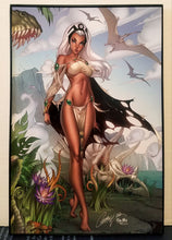 Load image into Gallery viewer, Storm X-Men Savage Land by J. Scott Campbell 8x12 FRAMED Marvel Art Piece
