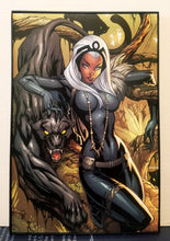 Load image into Gallery viewer, Storm as Black Panther by J. Scott Campbell 8x12 FRAMED Marvel Comic Art Piece
