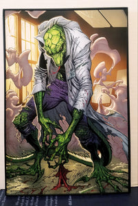 Lizard from Spider-Man by J. Scott Campbell 8x12 FRAMED Marvel Art Piece