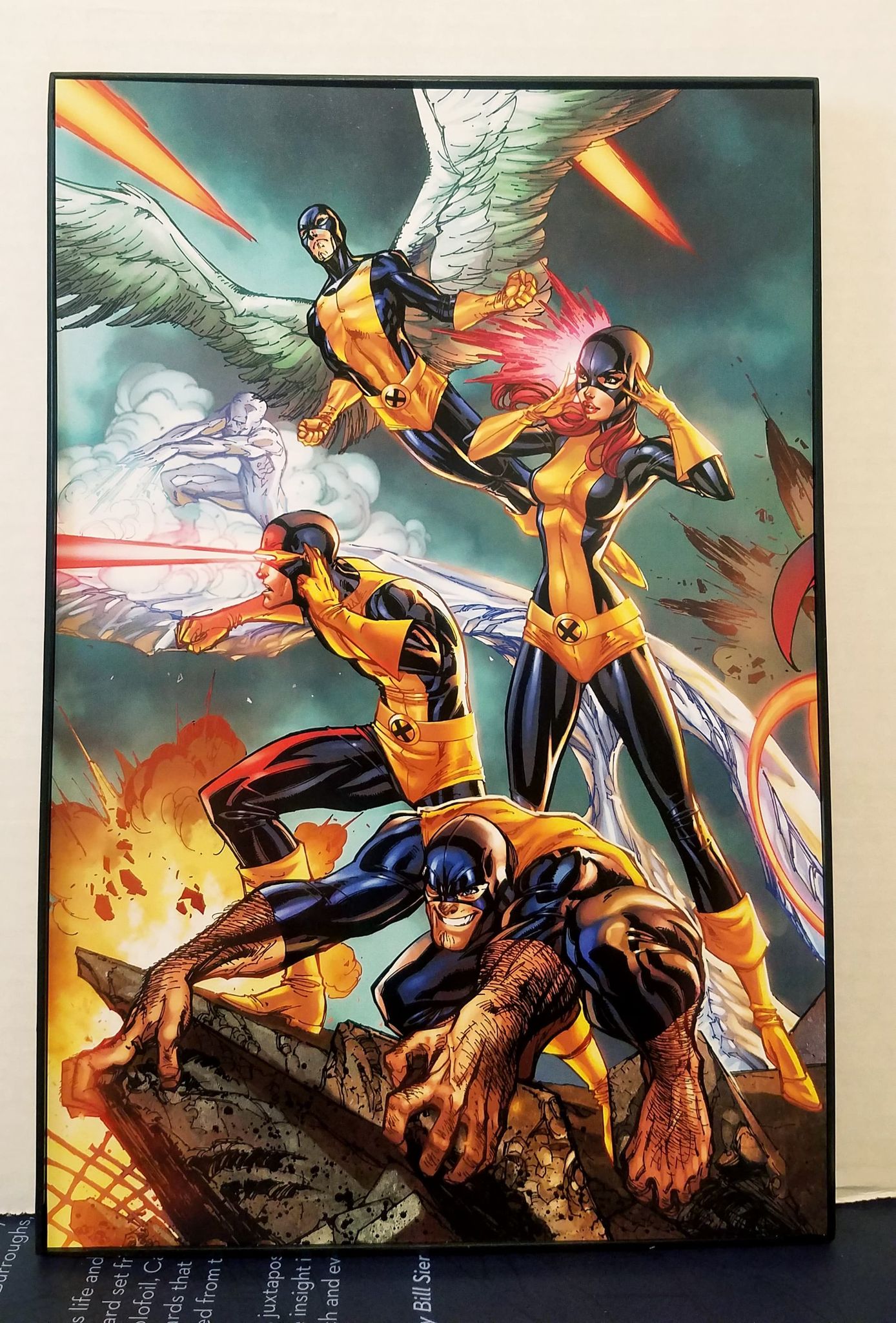 Original Uncanny X-Men by J. Scott Campbell 8x12 FRAMED Marvel Art