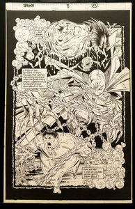 Spawn #8 pg. 13 Todd McFarlane 11x17 FRAMED Original Art Poster Image Comics