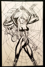 Load image into Gallery viewer, Spider-Man Black Cat by J. Scott Campbell 11x17 FRAMED Original Art Poster Marvel Comics
