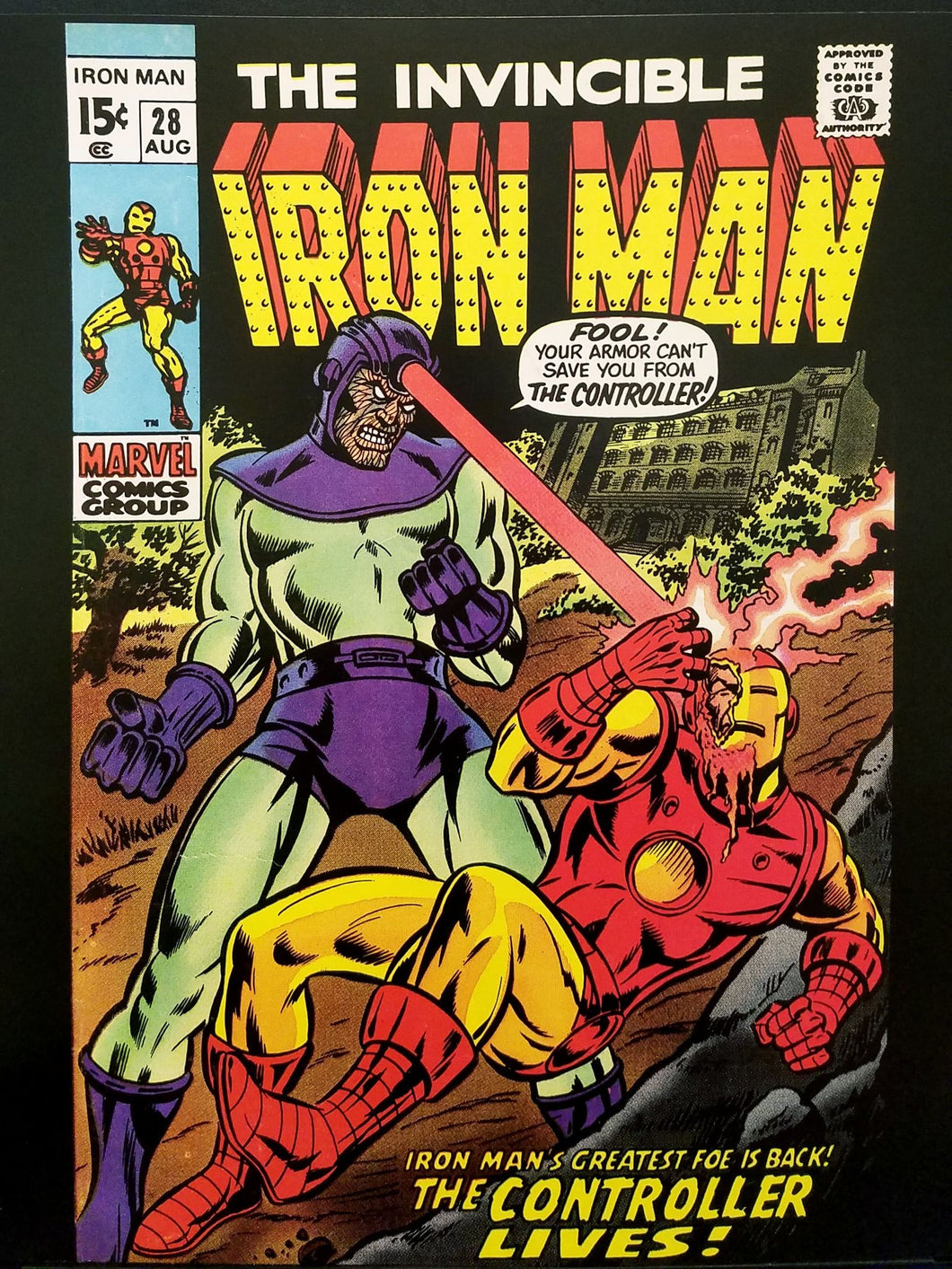 Iron Man #28 by Marie Severin 11x14 FRAMED Art Print, Vintage 1970 Marvel Comics