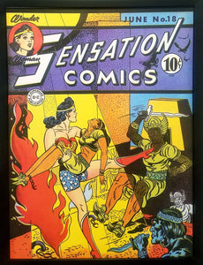 Sensation Comics #18 Wonder Woman 9x12 FRAMED Art Print, Vintage 1943 DC Comics