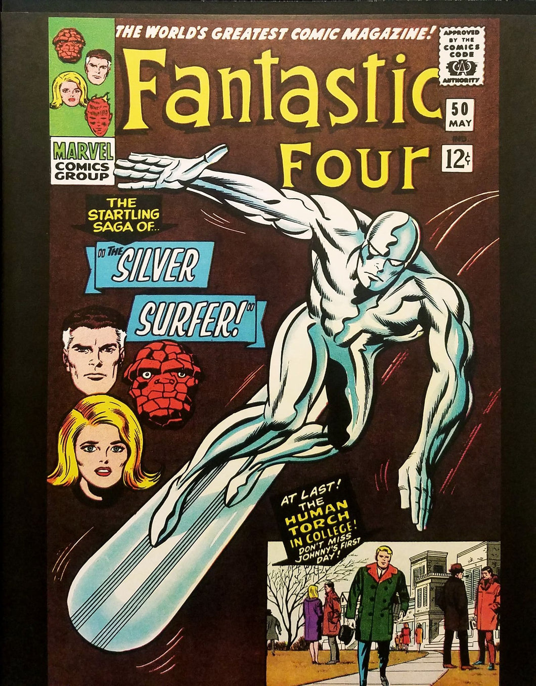 Fantastic Four #50 by Jack Kirby 11x14 FRAMED Art Print, Vintage 1966 Marvel Comics