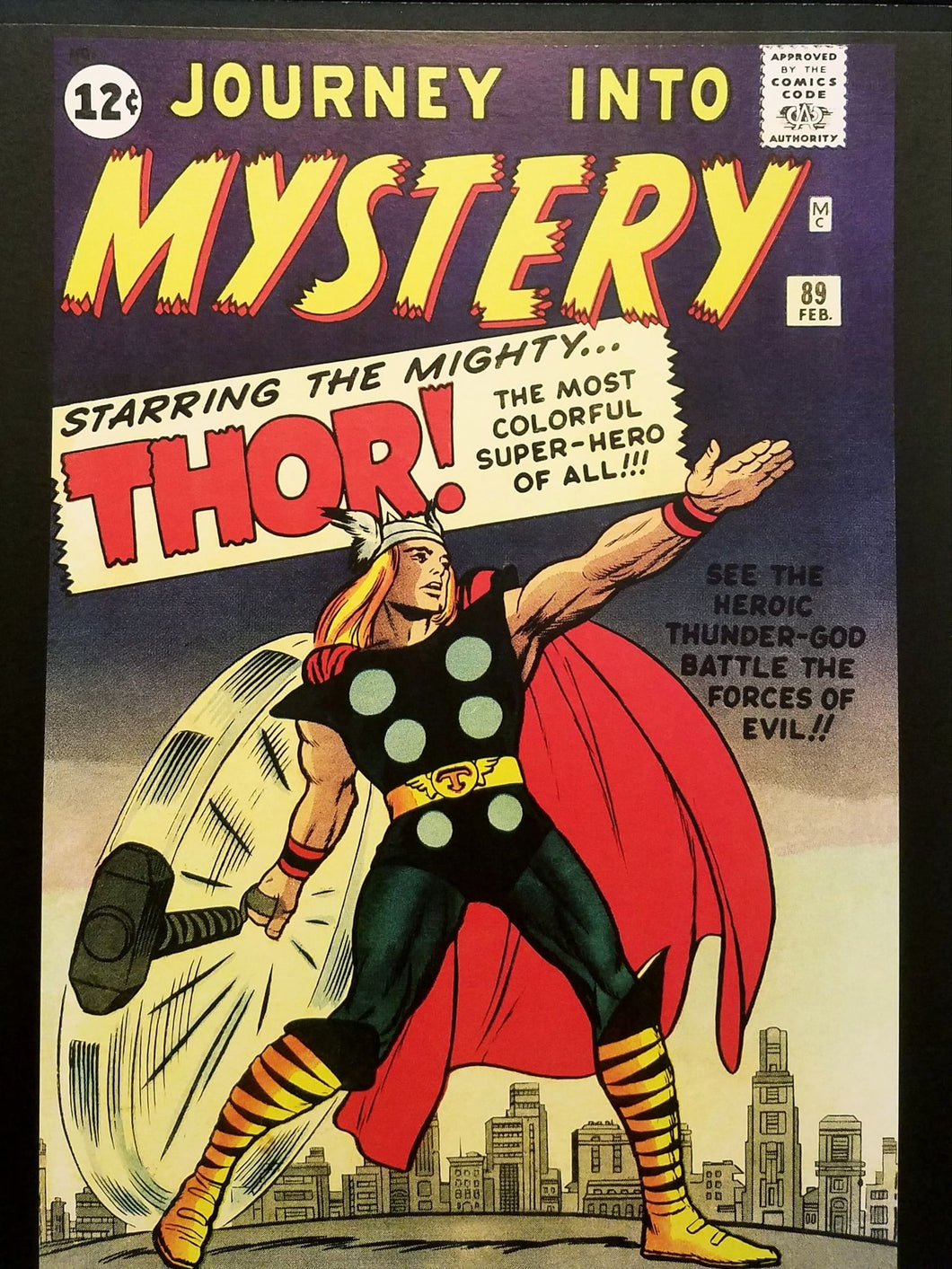 Journey Into Mystery #89 w/ Thor 11x14 FRAMED Art Print, Vintage 1963 Marvel Comics