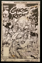 Load image into Gallery viewer, Ghost Rider #27 w/ X-Men by Jim Lee 11x17 FRAMED Original Art Poster Marvel Comics
