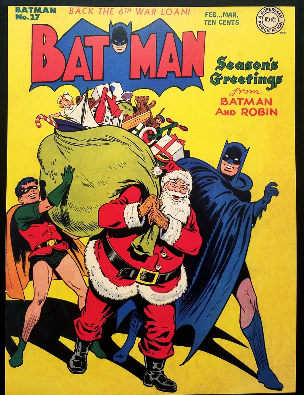 Batman #27 by Jack Burnley 11x14 FRAMED Art Print, Vintage 1945 DC Comics