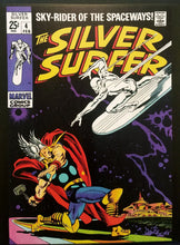 Load image into Gallery viewer, Silver Surfer #4 by John &amp; Sal Buscema 11x14 FRAMED Art Print, Vintage Marvel Comics
