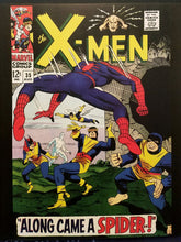 Load image into Gallery viewer, X-Men #35 w/ Spider-Man 11x14 FRAMED Art Print, Vintage 1967 Marvel Comics
