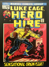 Load image into Gallery viewer, Luke Cage Hero for Hire #1 11x14 FRAMED Art Print, Vintage 1972 Marvel Comics
