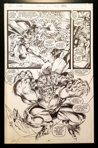 X-Men #1 pg. 32 Beast Jim Lee 11x17 FRAMED Original Art Poster Marvel Comics