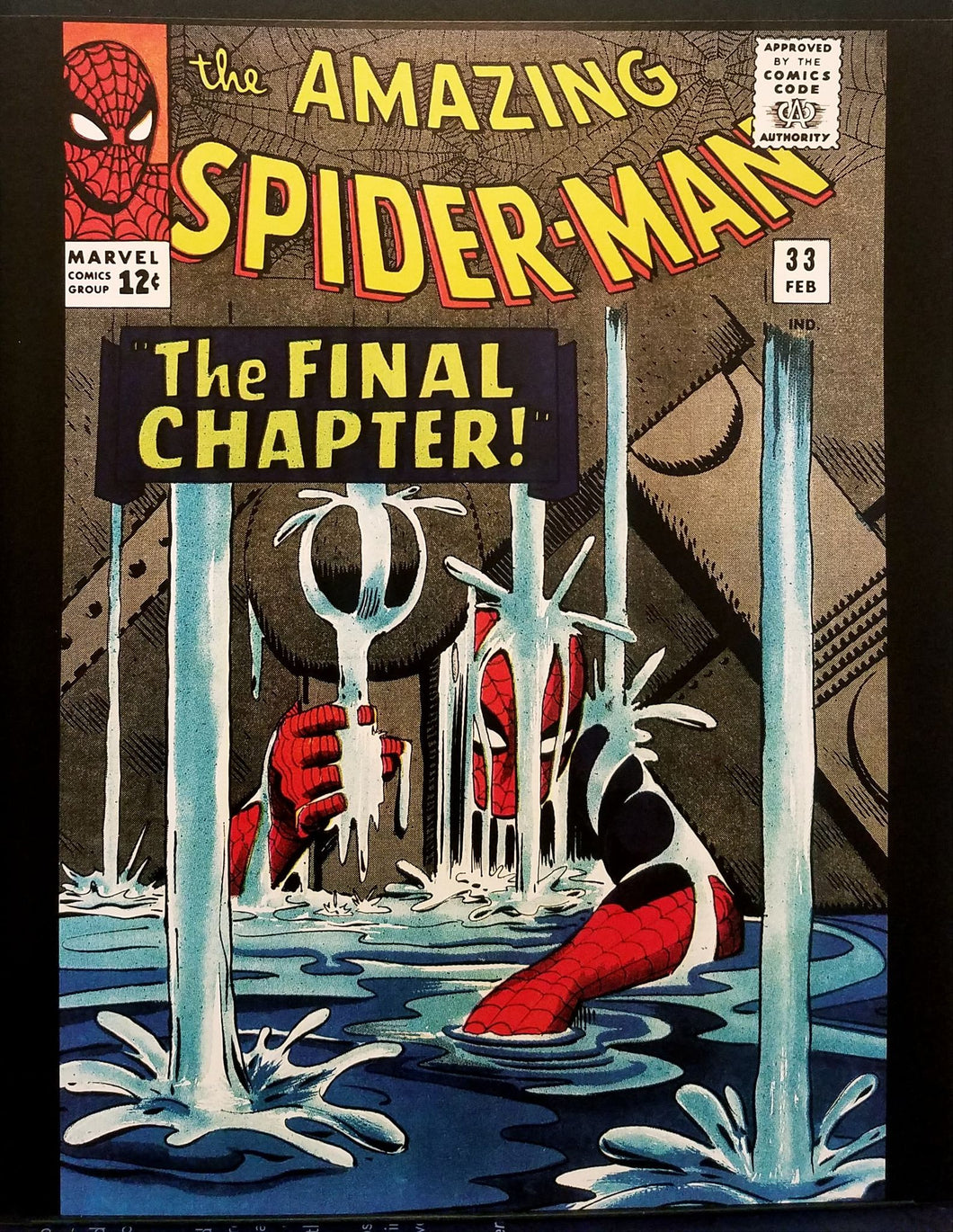 Amazing Spider-Man #33 11x14 FRAMED Art Print, Vintage 1966 Marvel Comics