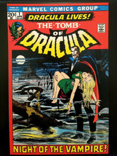 Load image into Gallery viewer, Tomb of Dracula #1 by Gene Colan 11x14 FRAMED Art Print, Vintage Marvel Comics
