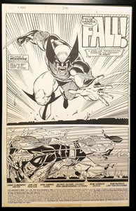 X-Men #248 pg. 1 Wolverine Jim Lee 11x17 FRAMED Original Art Poster Marvel Comics