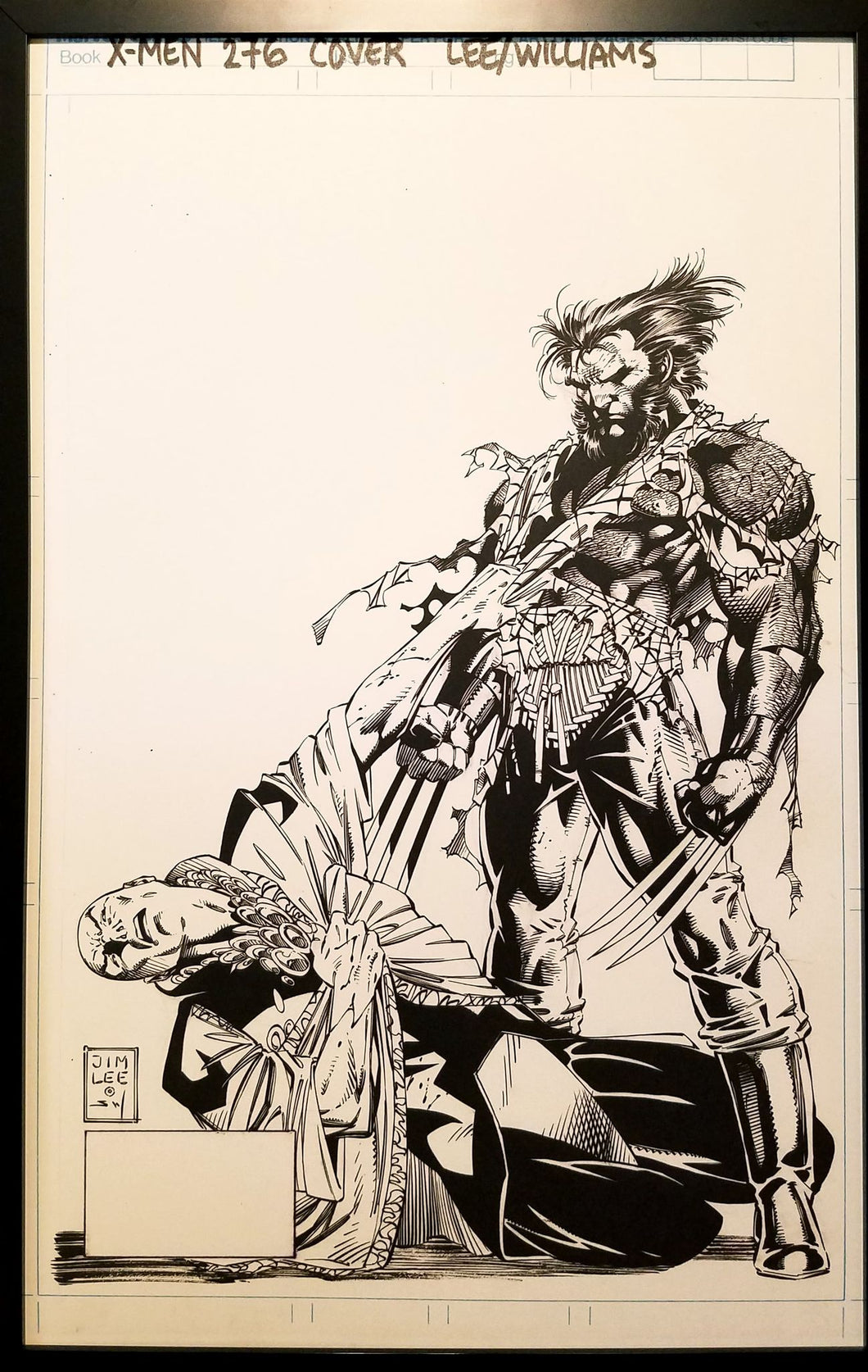 X-Men #276 Wolverine by Jim Lee 11x17 FRAMED Original Art Poster Marvel Comics