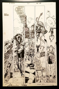 X-Men #267 pg. 23 Gambit Jim Lee 11x17 FRAMED Original Art Poster Marvel Comics