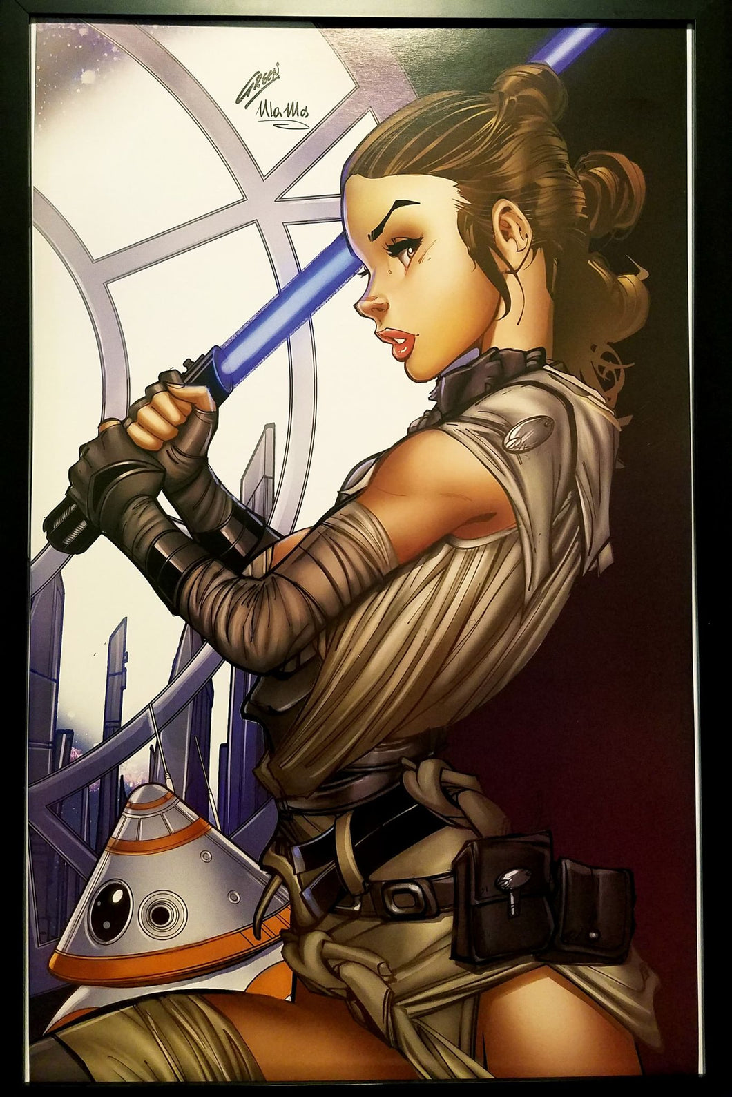 Star Wars Princess Leia Cosplay by Paul Green 11x17 FRAMED Art Print, Zenescope Comics