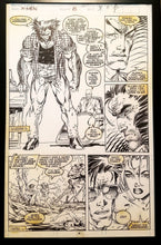 Load image into Gallery viewer, X-Men #8 pg. 8 Wolverine Jim Lee 11x17 FRAMED Original Art Poster Marvel Comics
