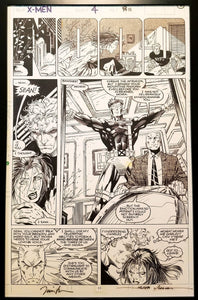 X-Men #4 pg. 11 Cyclops Jim Lee 11x17 FRAMED Original Art Poster Marvel Comics
