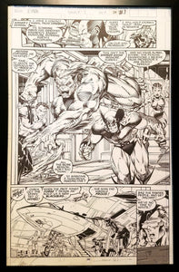 X-Men #1 pg. 29 Beast Jim Lee 11x17 FRAMED Original Art Poster Marvel Comics