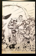 Load image into Gallery viewer, X-Men #1 Gambit Colossus by Jim Lee 11x17 FRAMED Original Art Poster Marvel Comics
