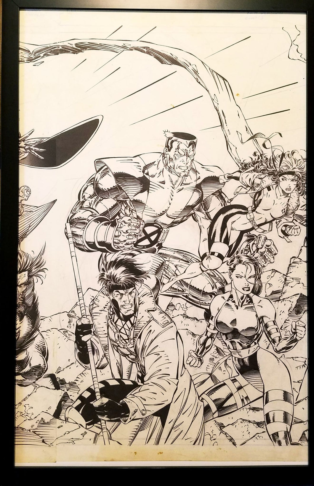 X-Men #1 Gambit Colossus by Jim Lee 11x17 FRAMED Original Art Poster Marvel Comics
