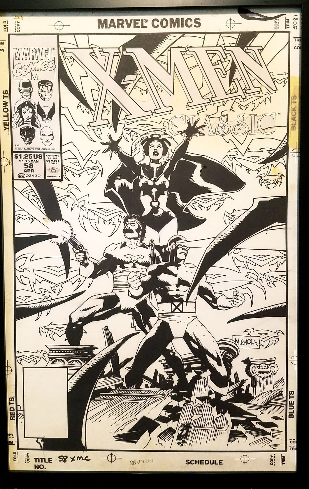 X-Men Classic #58 Storm by Mike Mignola 11x17 FRAMED Original Art Poster Marvel Comics