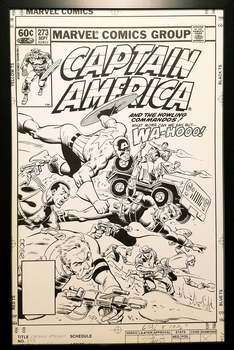 Captain America #273 by Mike Zeck 11x17 FRAMED Original Art Marvel Pos ...