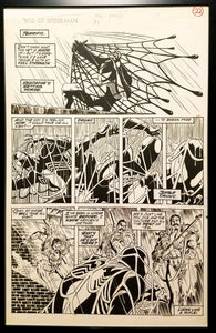 Web Spider-Man #31: Kraven's Last Hunt Mike Zeck 11x17 FRAMED Original Art Poster Marvel