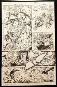 X-Men #1 pg. 33 Gambit Jim Lee 11x17 FRAMED Original Art Poster Marvel Comics