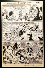 Load image into Gallery viewer, Secret Wars #1 pg. 20 by Mike Zeck 11x17 FRAMED Original Art Poster Marvel Comics

