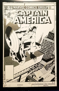 Captain America #284 by Mike Zeck 11x17 FRAMED Original Art Marvel Poster