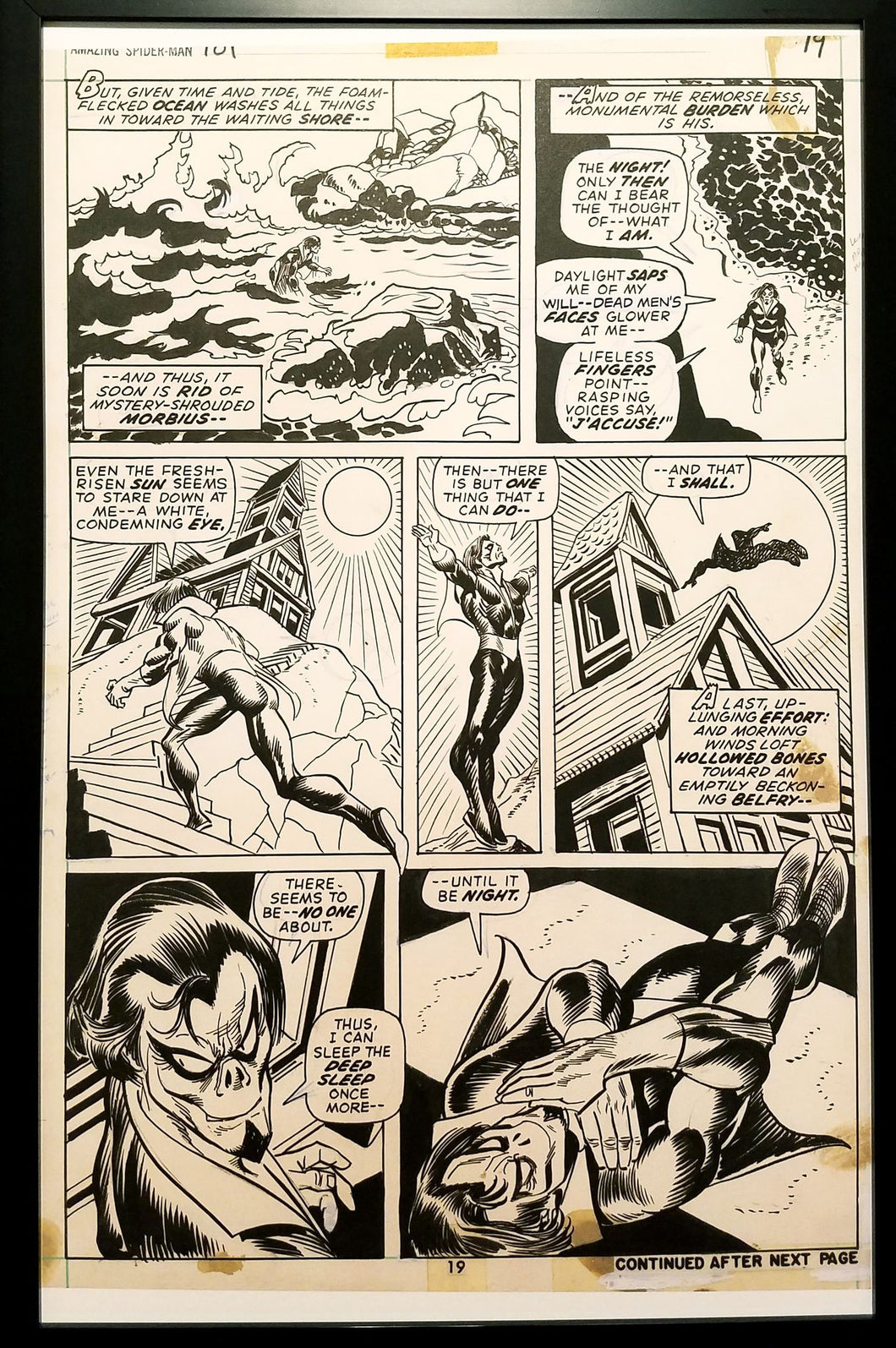Amazing Spider-Man #101 pg. 19 Gil Kane 11x17 FRAMED Original Art Poster Marvel Comics Poster