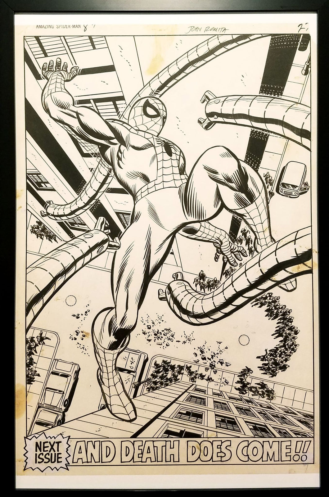 Amazing Spider-Man #89 pg. 20 Gil Kane 11x17 FRAMED Original Art Poster Marvel Comics