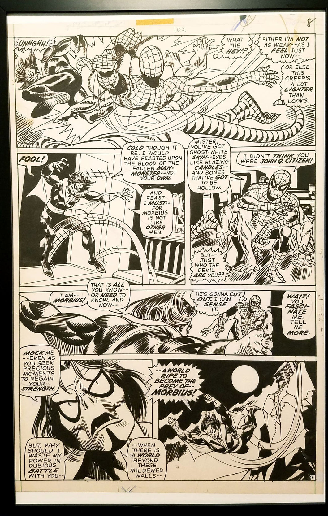 Amazing Spider-Man #102 pg. 7 Gil Kane 11x17 FRAMED Original Art Poster Marvel Comics