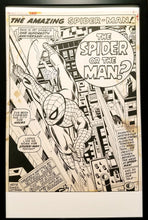 Load image into Gallery viewer, Amazing Spider-Man #100 pg. 1 Gil Kane 11x17 FRAMED Original Art Poster Marvel Comics
