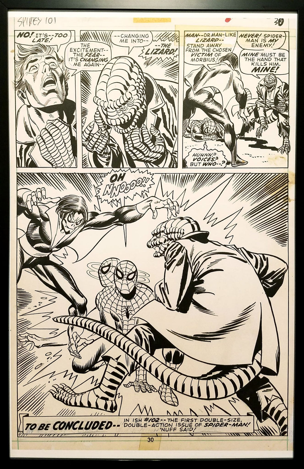 Amazing Spider-Man #101 pg. 30 Gil Kane 11x17 FRAMED Original Art Poster Marvel Comics