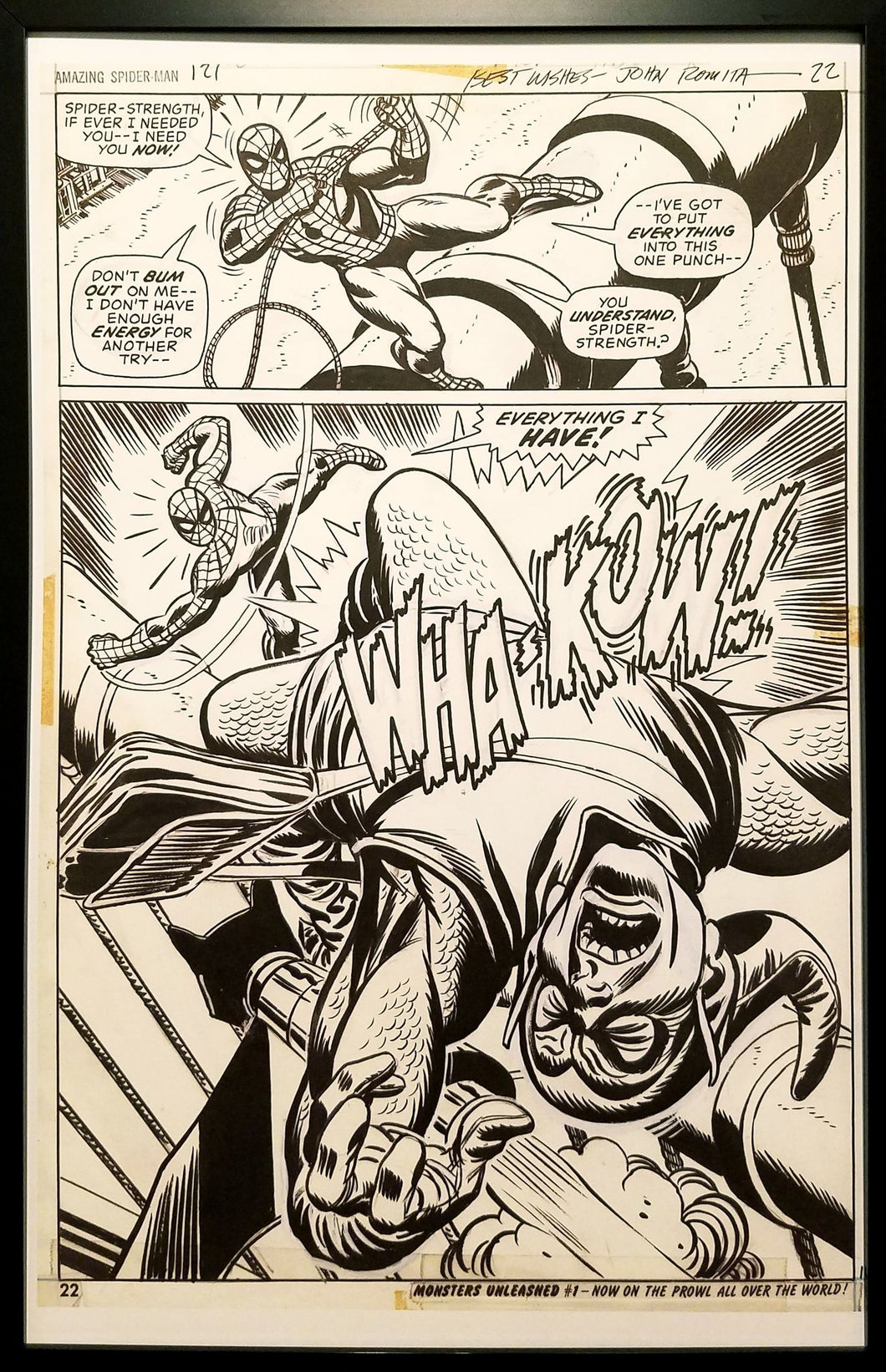 Amazing Spider-Man #121 pg. 16 Gil Kane 11x17 FRAMED Original Art Poster Marvel Comics