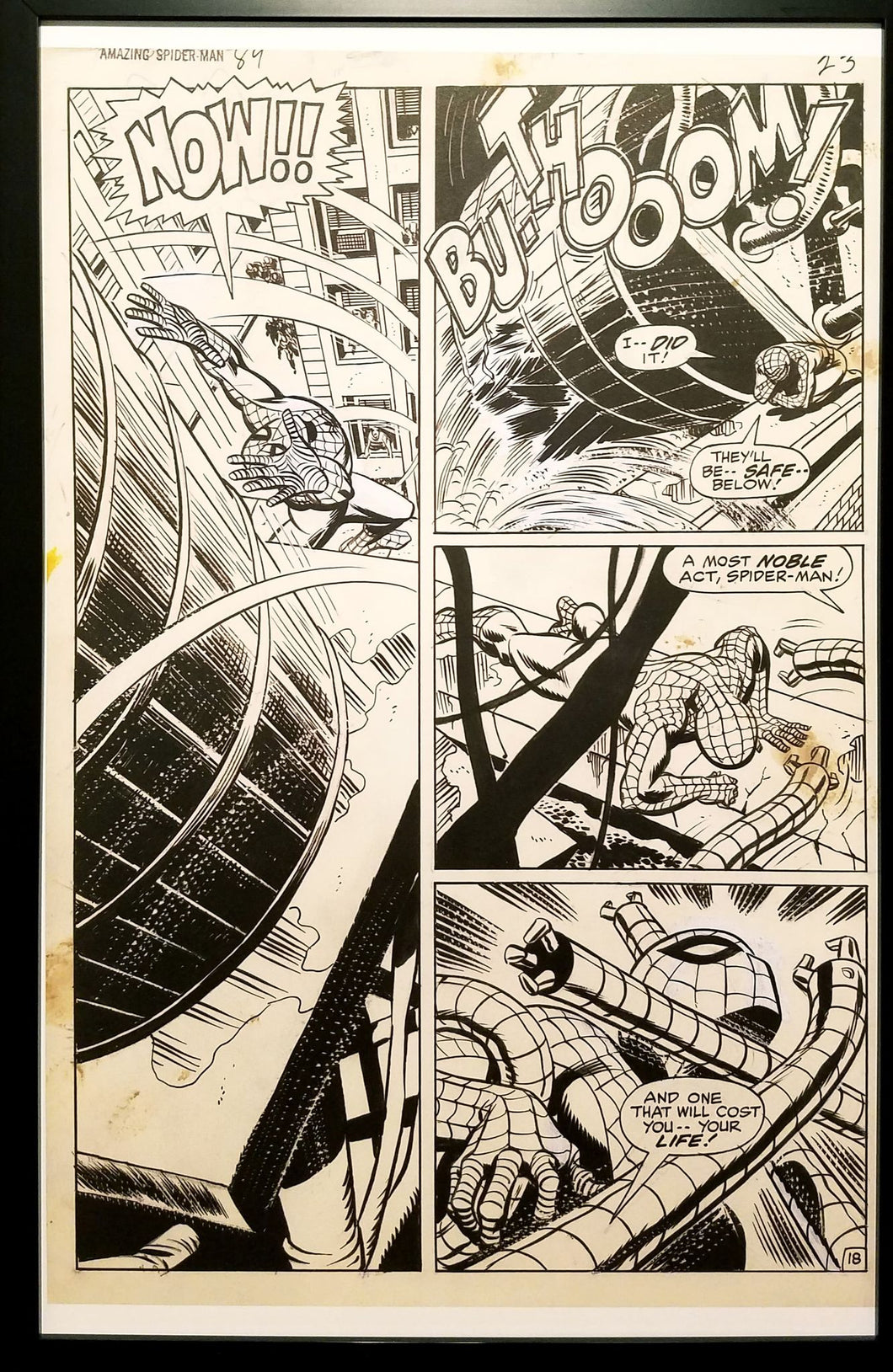 Amazing Spider-Man #89 pg. 18 Gil Kane 11x17 FRAMED Original Art Poster Marvel Comics