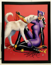 Load image into Gallery viewer, Catwoman &amp; Krypto by Amanda Conner 11x14 FRAMED DC Comics Art Print Poster
