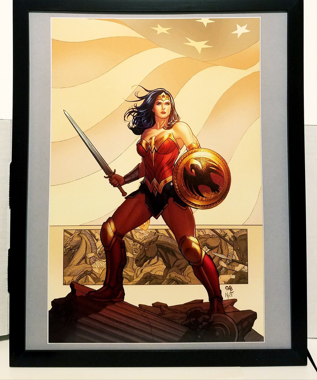 Wonder Woman by Frank Cho 11x14 FRAMED DC Comics Art Print Poster